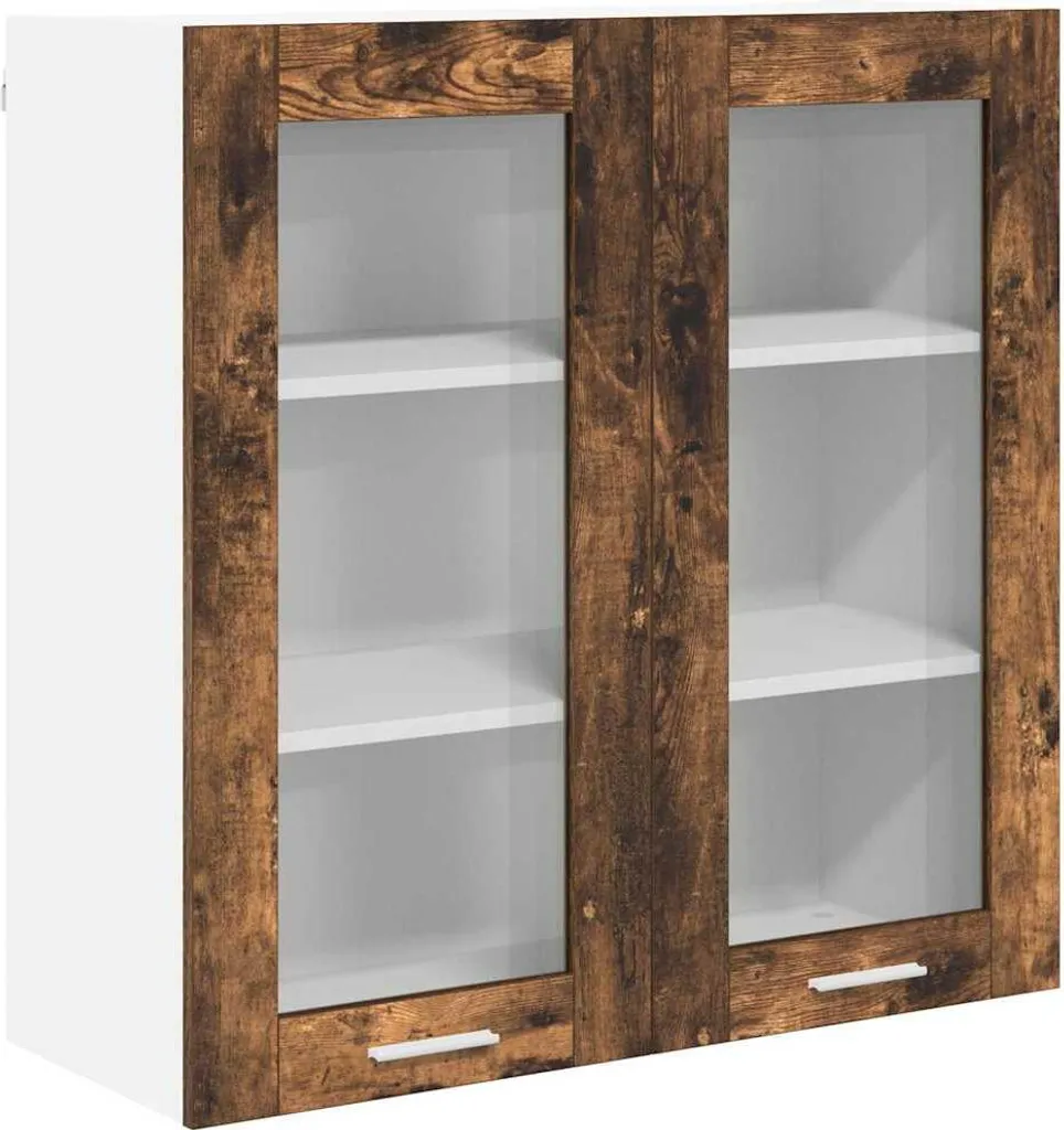 Mobiletto Pensile vidaXL 80x31x80 cm Rovere Fumé - Arredo Salvaspazio