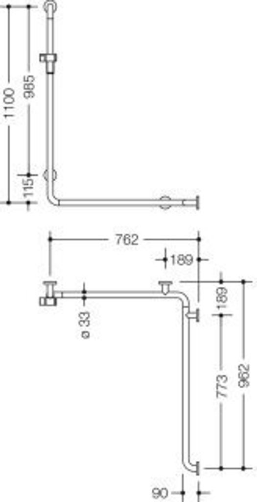 HEWI 805.35.230R 92 DU-Wannenhdl.m.Br.H.Stg. Ser 805 C, Produktbild 