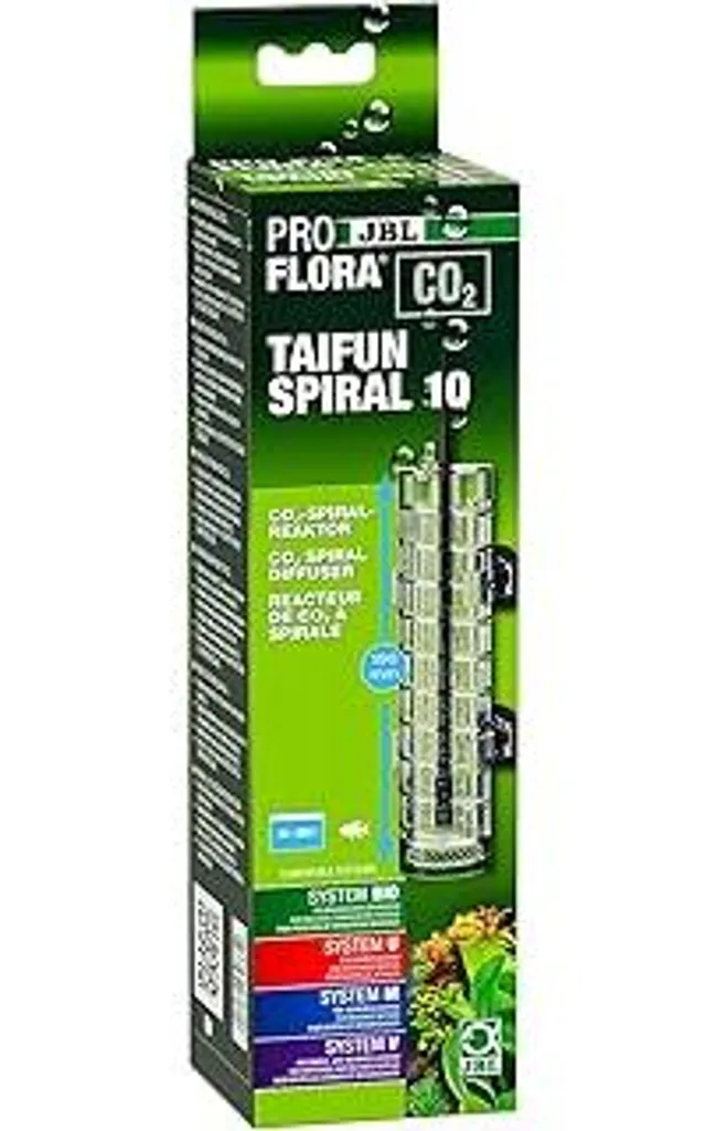 JBL PROFLORA CO2 TAIFUN SPIRAL 10, reattore di CO2, per acquari d'acqua dolce fino a 400 l, tubo flessibile incluso