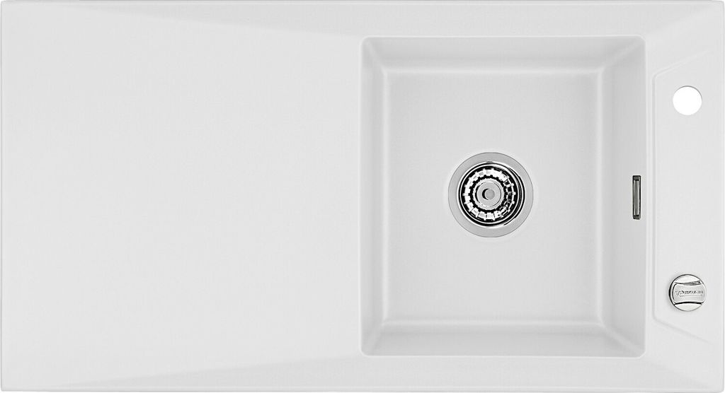 Spüle KeraDomo SIRO 90 SATIN mit Excenterbedienung