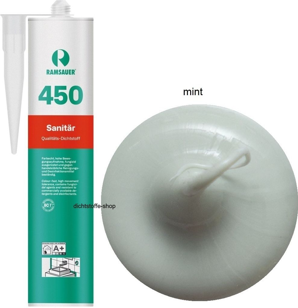 Ramsauer 450 Sanitär 1K Silikon Dichtstoff 310ml Kartusche Produktbild 
