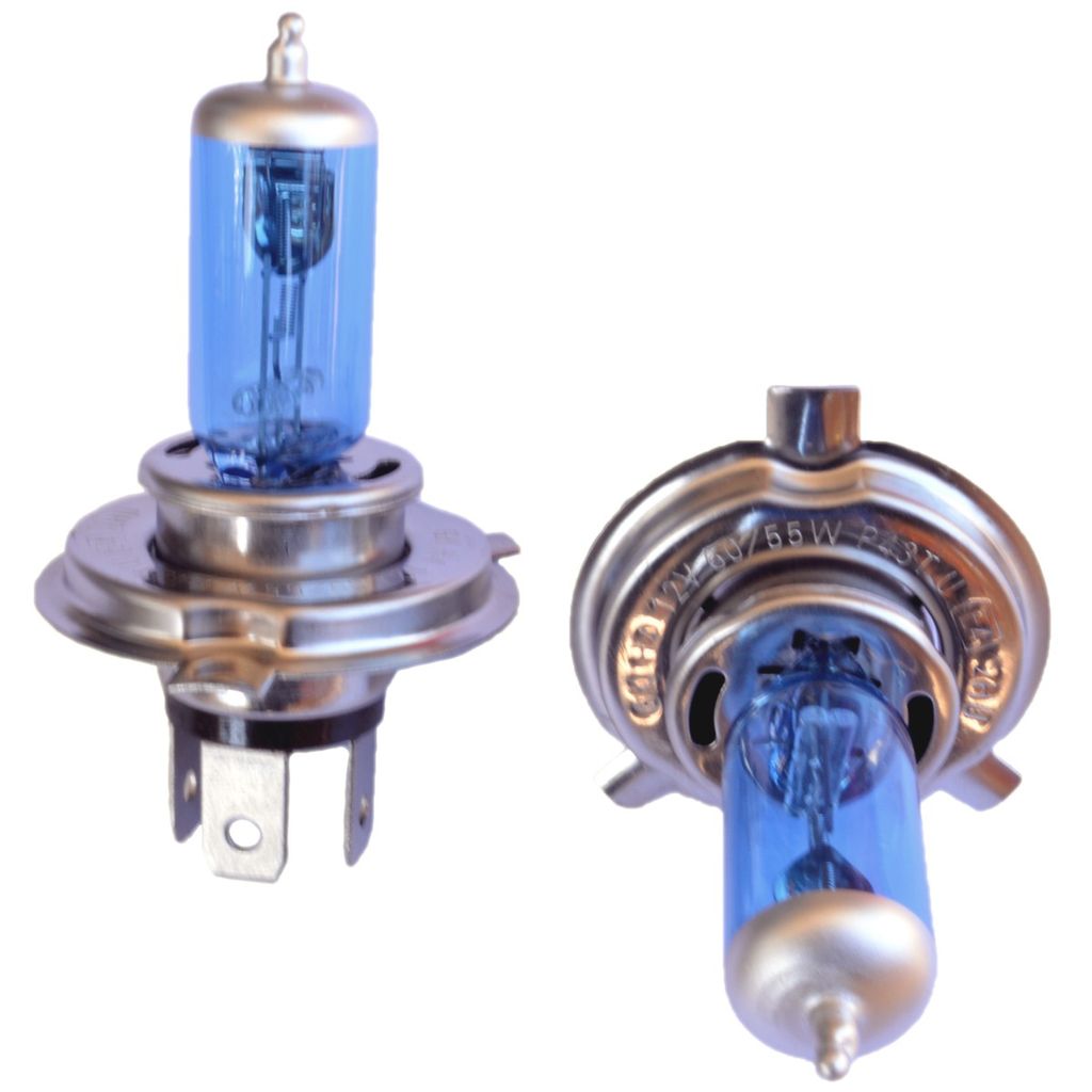 Xenon Optik H4 60/55W Halogen Lampen 2Stk. Super White Birnen Autolampen