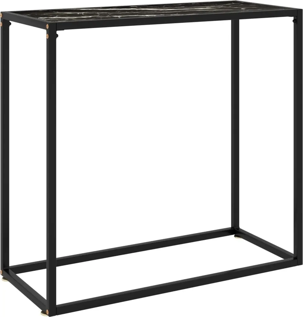 Consolle Nera 80x35x75 cm Vetro Temperato vidaXL | Ingresso Moderno