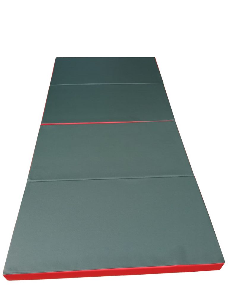 NiroSport turnmat, 200 x 100 x 8 cm, gymnastiekmat, fitnessmat, sportmat, trainingsmat, zachte vloermat, waterdicht, groen/rood