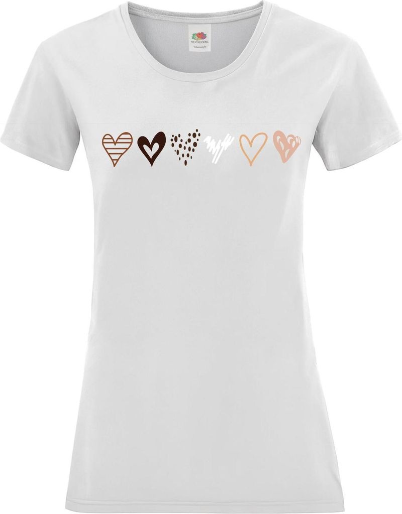 PAULGOS Damen T-Shirt "6 kleine Herzen"