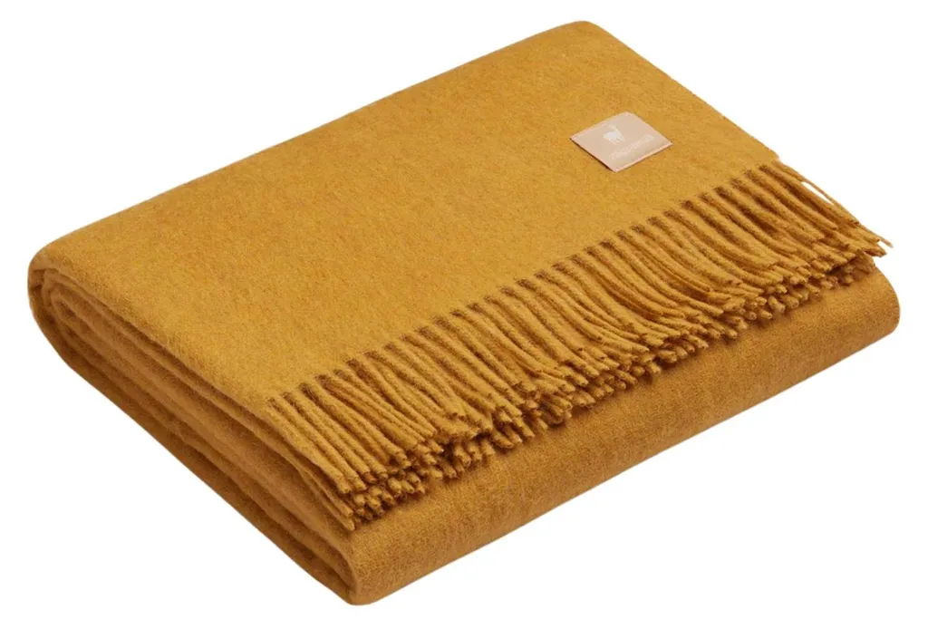 Couette en Laine d'Alpaga Couleur Moutarde 150x200cm - Confort Hypoallergénique