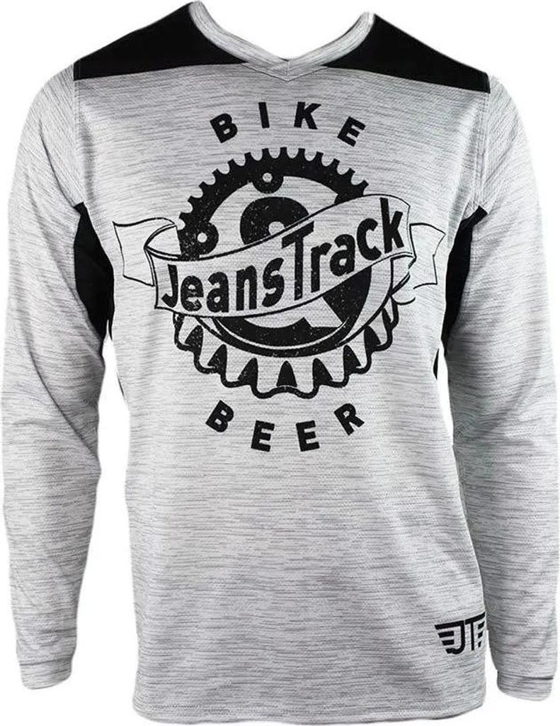 Jeanstrack Bike&beer Enduro Langarm-t-shirt Grau XL Herren Grau XL