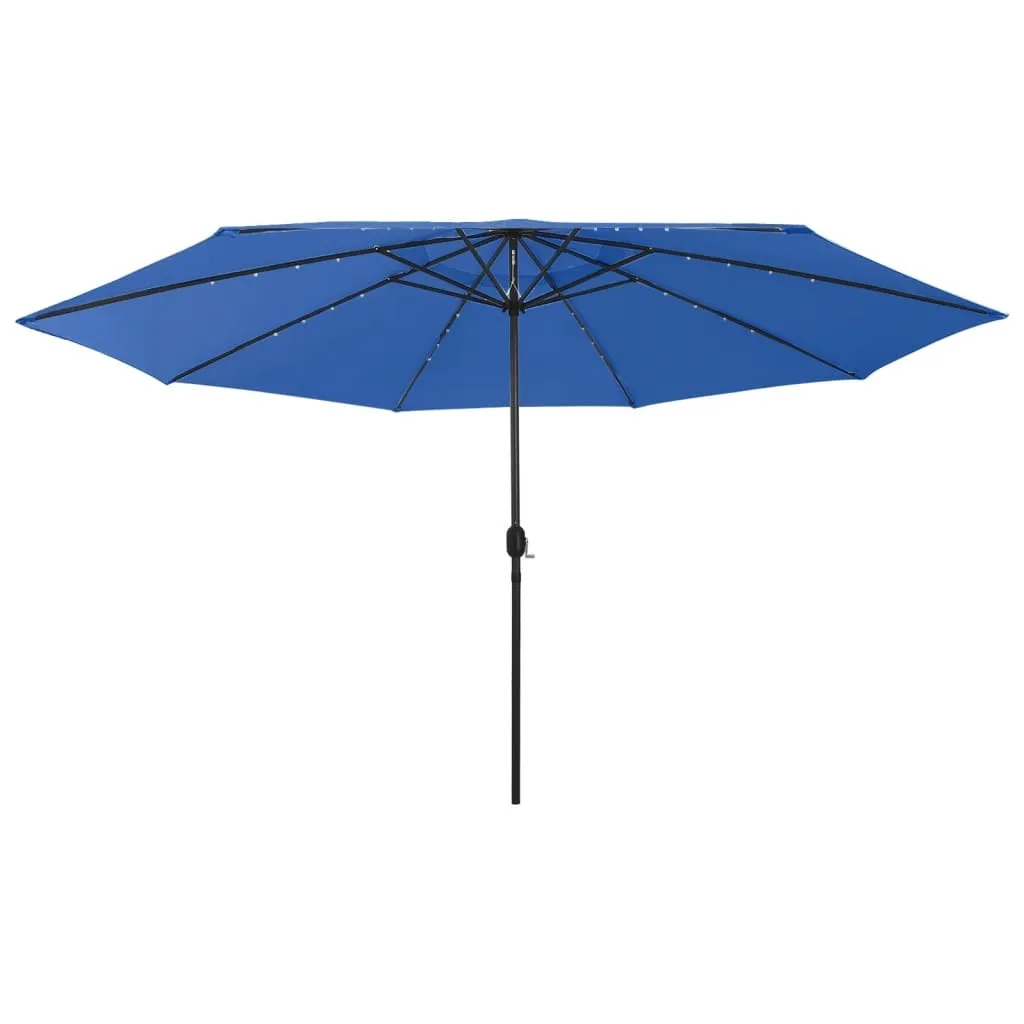 Parasol LED 400 cm bleu azur - Finissez-en avec le manque d'ombre et d'éclat