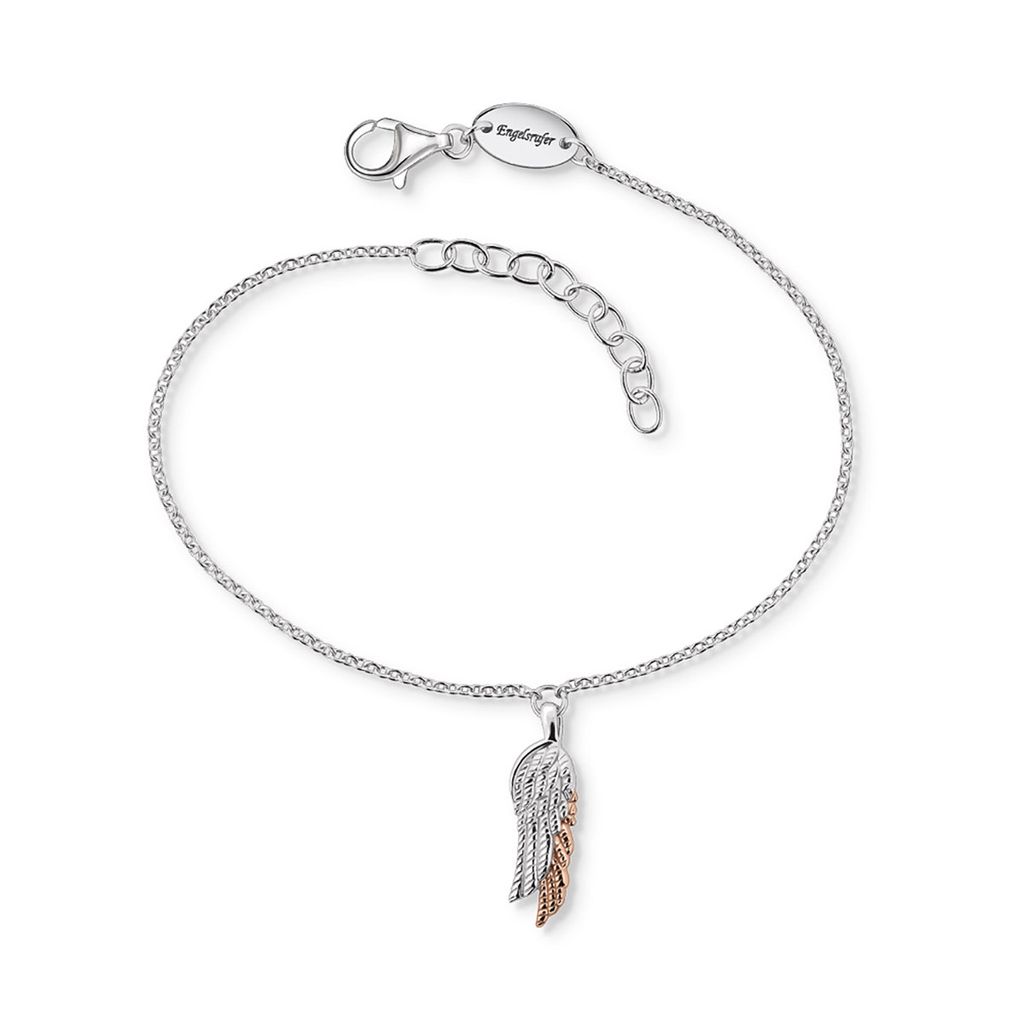 Engelsrufer ERB-WINGDUO-BIR Damen Armband Flügel Bicolor Rose 20 cm