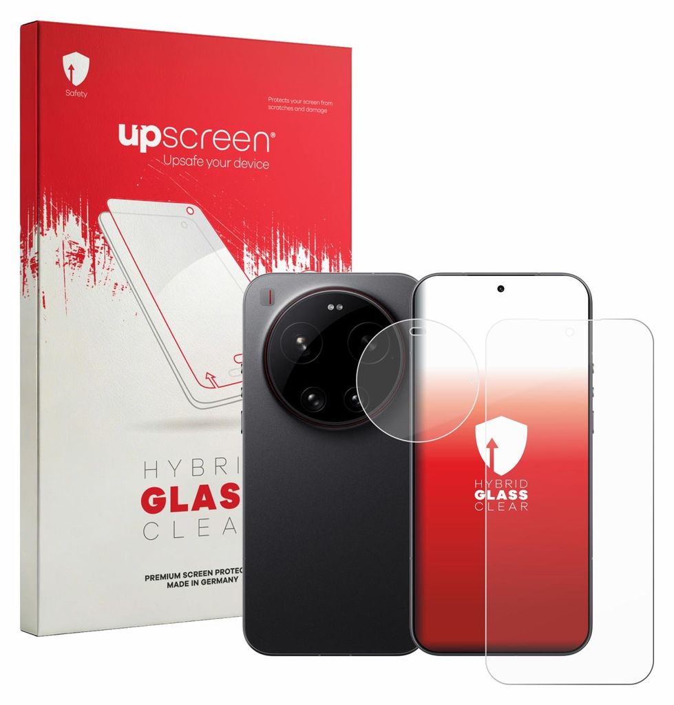 upscreen Schutzglas für Xiaomi 17 Ultra (Display+Kamera) Schutzfolie Panzer Folie Glas Display Schutz klar