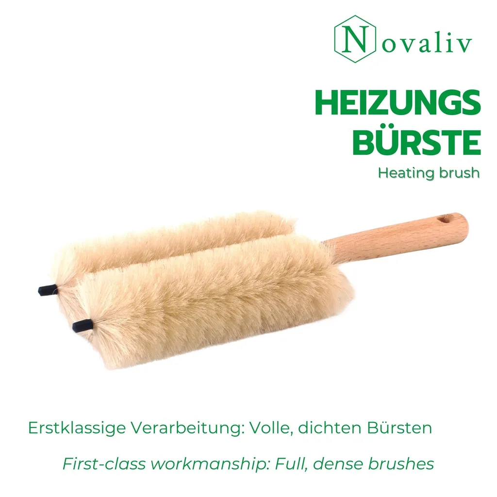Double Brosse Radiateur Fourche Spéciale Ailettes pour Chauffage Propre - 6