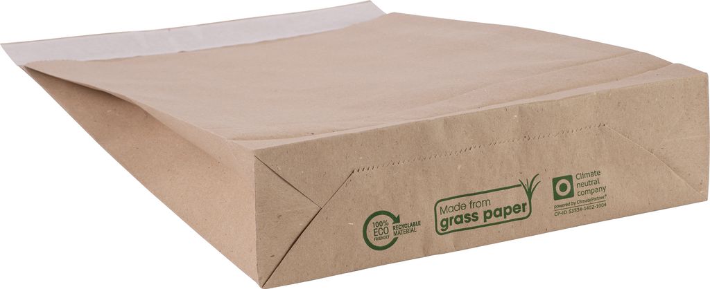 flexiPAK Faltentaschen classic eco Fixverschluss DIN B4 ohne Fenster natur mit 5,0 cm Falte, 300 St.