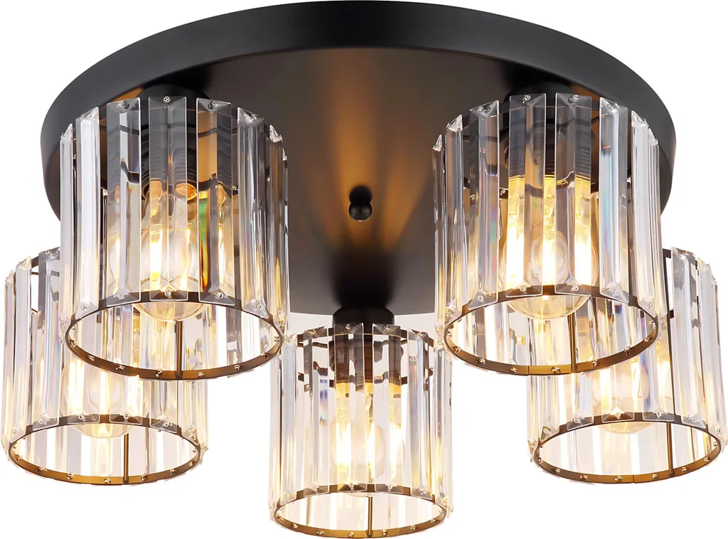 Plafonnier Minimaliste en Métal Noir Toolight Ebt023-5C à Haute Luminosité