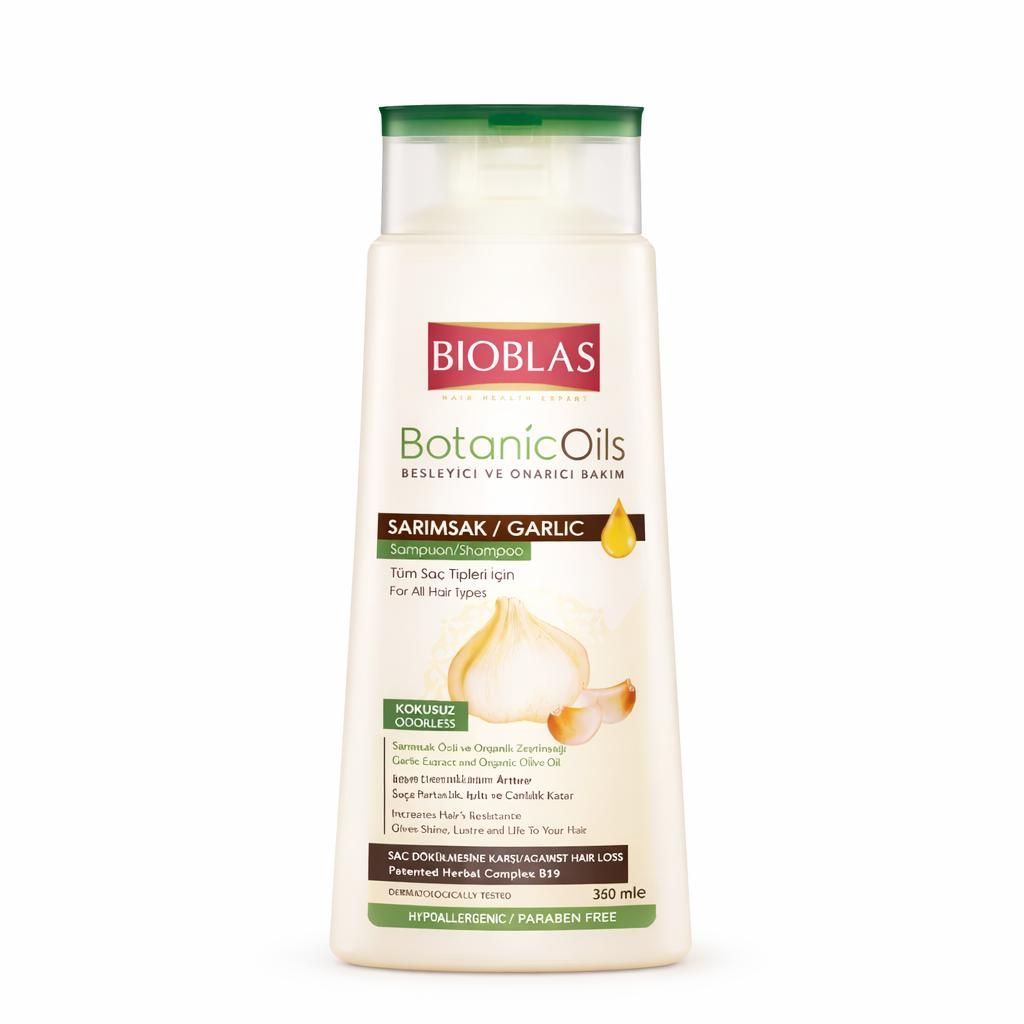 Shampoo all'aglio 500 ml Bioblas, inodore, anti-caduta dei Immagine del prodotto 