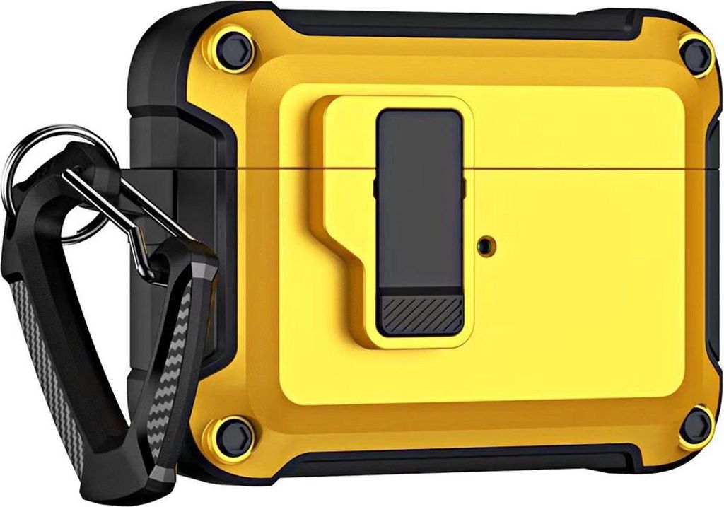 Airpods 4 Pro Robustes Case mit Karabiner - Gelb