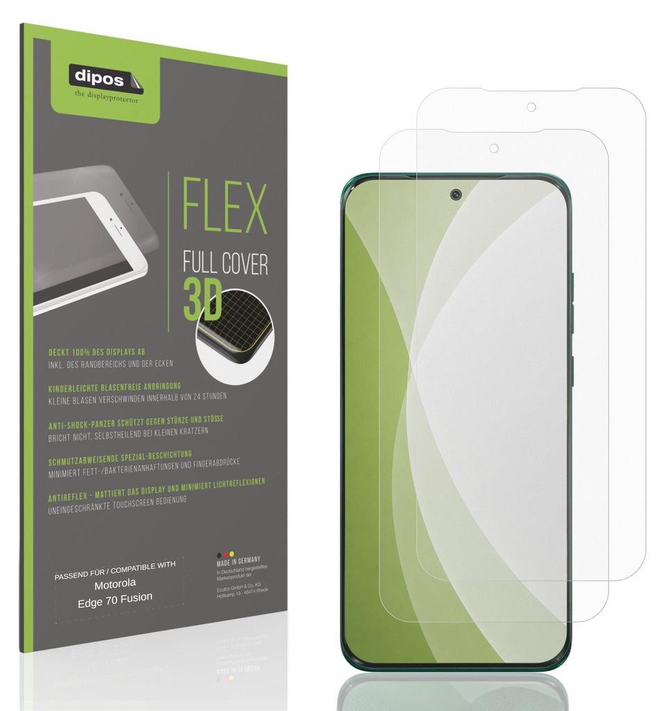 2x Full Cover Schutzfolie matt für Motorola Edge 70 Fusion Produktbild 