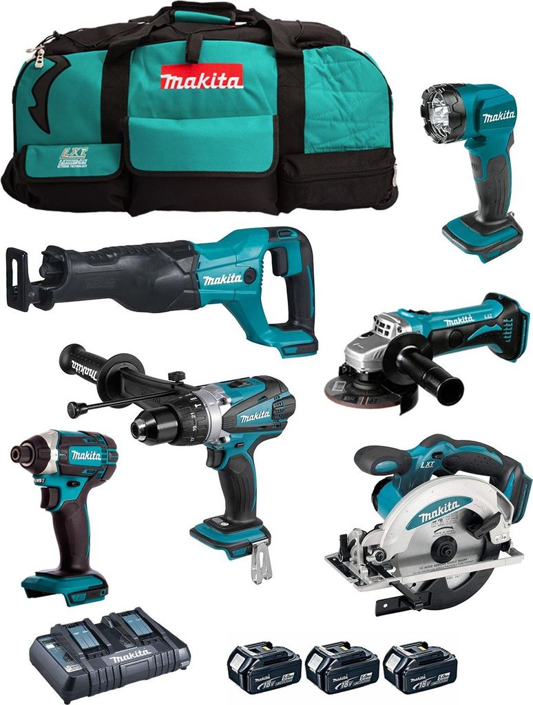 MAKITA Kit DLX6104TX2 (DHP458 + DTD152 + DSS610 + DJR186 + Produktbild 