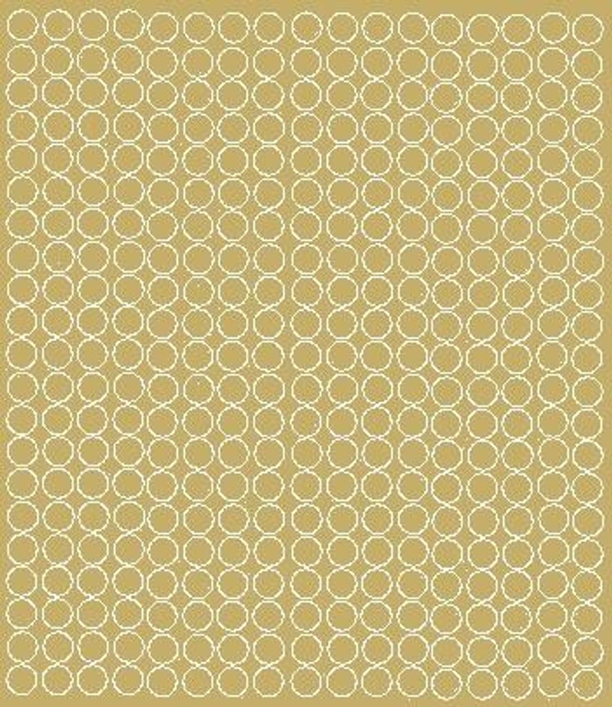 Kreisaufkleber 1 cm Kreisaufkleber mit Punkten 357 Stück goldglänzend.