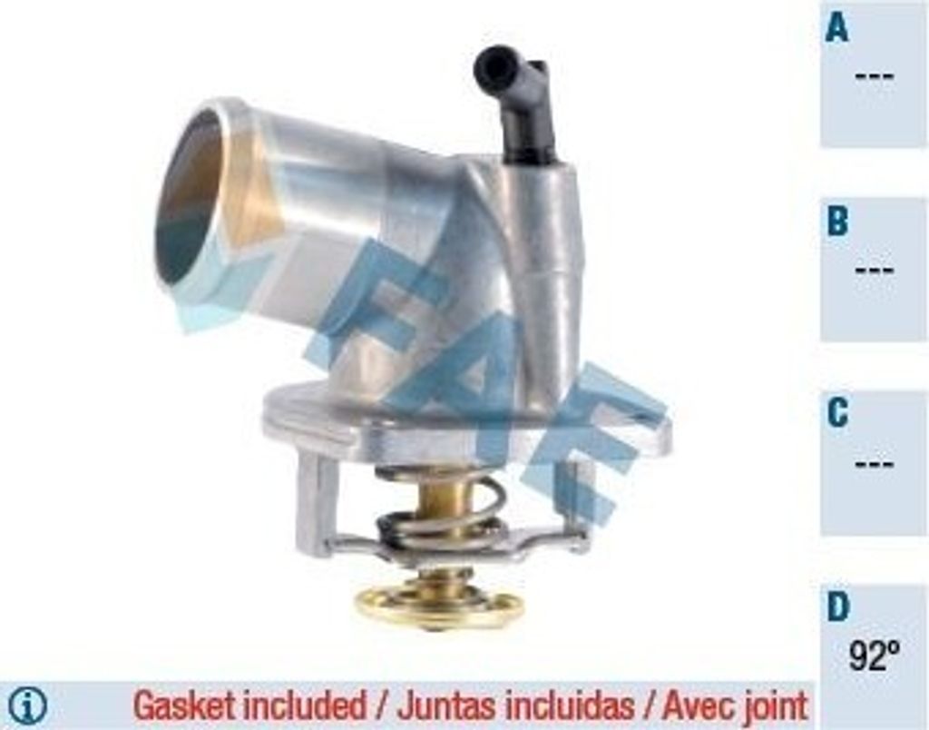 FAE Thermostat Kühlmittel 92°C für OPEL ZAFIRA B (A05) Corsa C Schrägheck (X01) Meriva A (X03) Astra G CC (T98) Zafira A (T98) Vectra C Caravan...