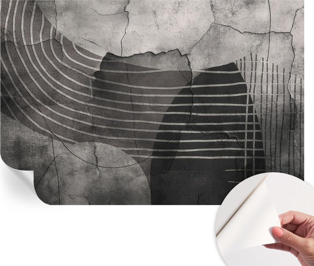 Selbstklebende Wandtapete - Dekorative Tapete für Wohnzimmer - Klebefolie für Wandbilder - Tapetenfolie für Wanddekoration - 104x70 cm - Abstrak...