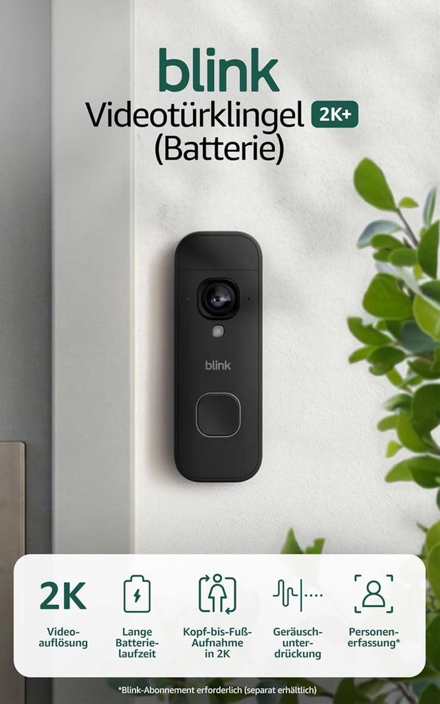 Blink Videotürklingel 2K+ (Batterie, neueste Gen.) | Produktbild 