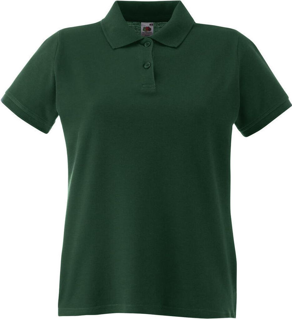 Fruit of the Loom Damen T-Shirt Polohemd kurzarm Poloshirt Polo Shirt, Größe:XL (16), Farbe:Bottle Green