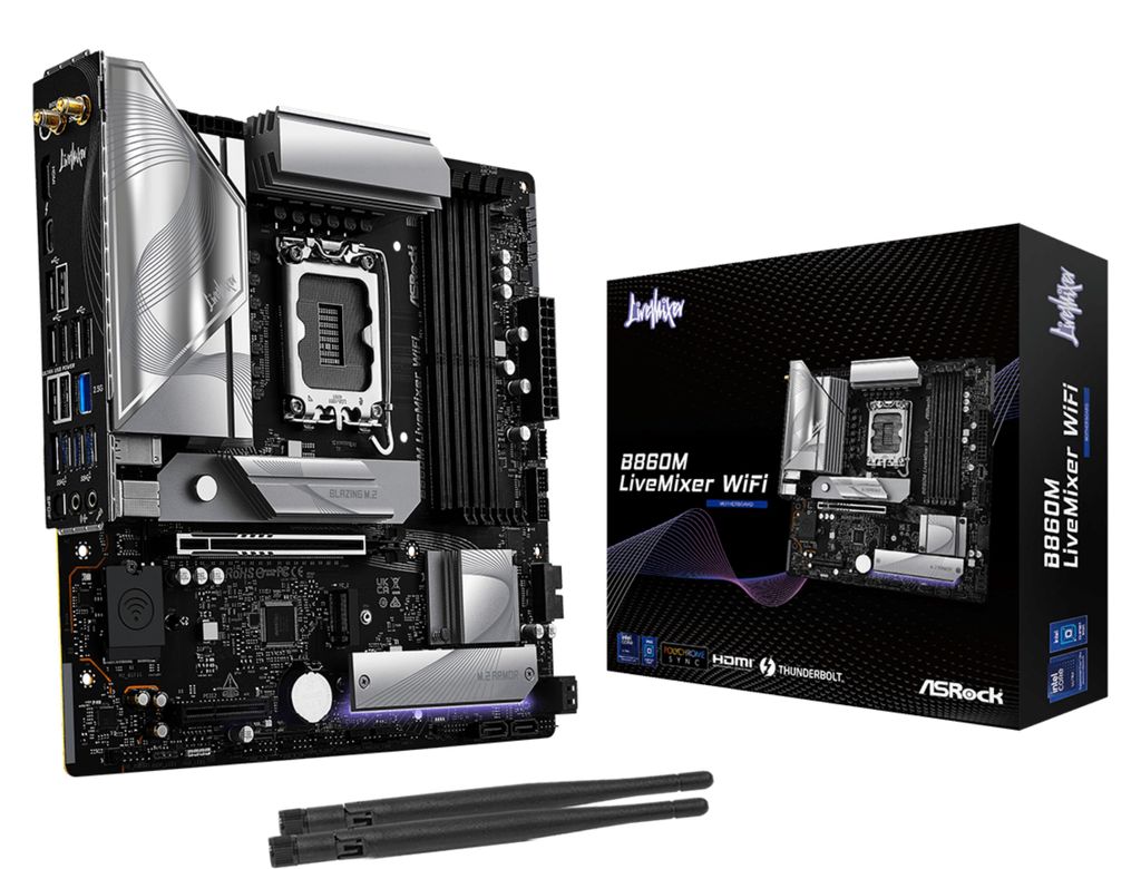 ASRock B860M LiveMixer WiFi, Mainboard Produktbild 