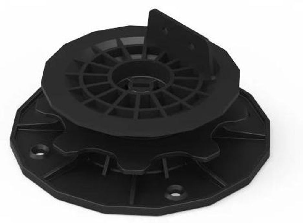 Outgarden Schwarz 30 45 mm Stelzlager für Terrassendielen, Holzunterkonstruktion, Terrassenbau, Höhenverstellbar, Bodenanker, Montagezubehör, We...