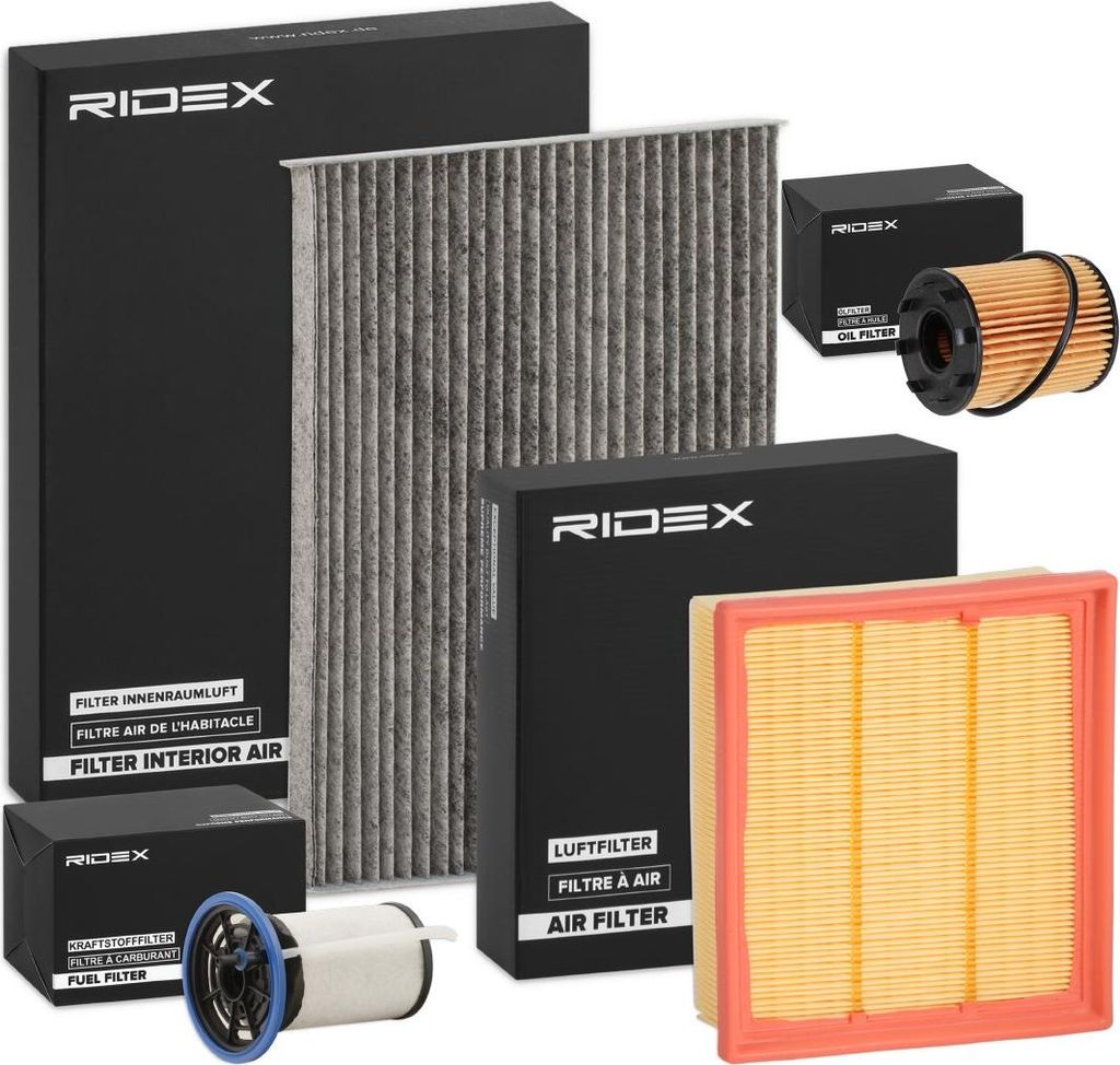 RIDEX Filterset Inspektionspaket Filtersatz für FIAT PUNTO (199) für ALFA ROMEO MITO (955)