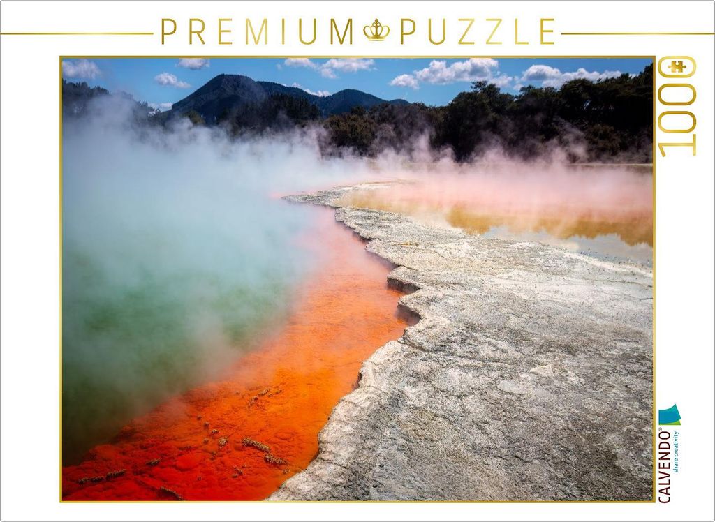 CALVENDO Puzzle Champagne Pool, Wai-O-Tapu | 1000 Teile Lege-Größe 64x48cm Foto-Puzzle für glückliche Stunden