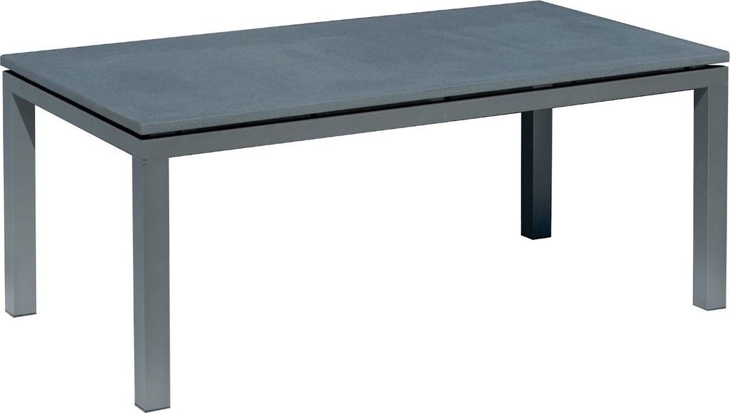 Inko Steintisch Sina Aluminium grau/Spraystone grau-mokka Größe wählbar