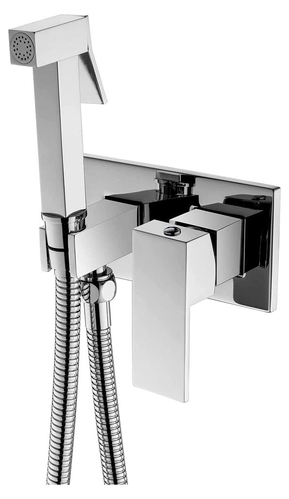 Toiletten-Sprühset, Handbrause for Toilette, Messing-Stoffwindel-Sprühset, verchromte Babywindel-Stoffwaschmaschine, heißes und kaltes Wasser, H...