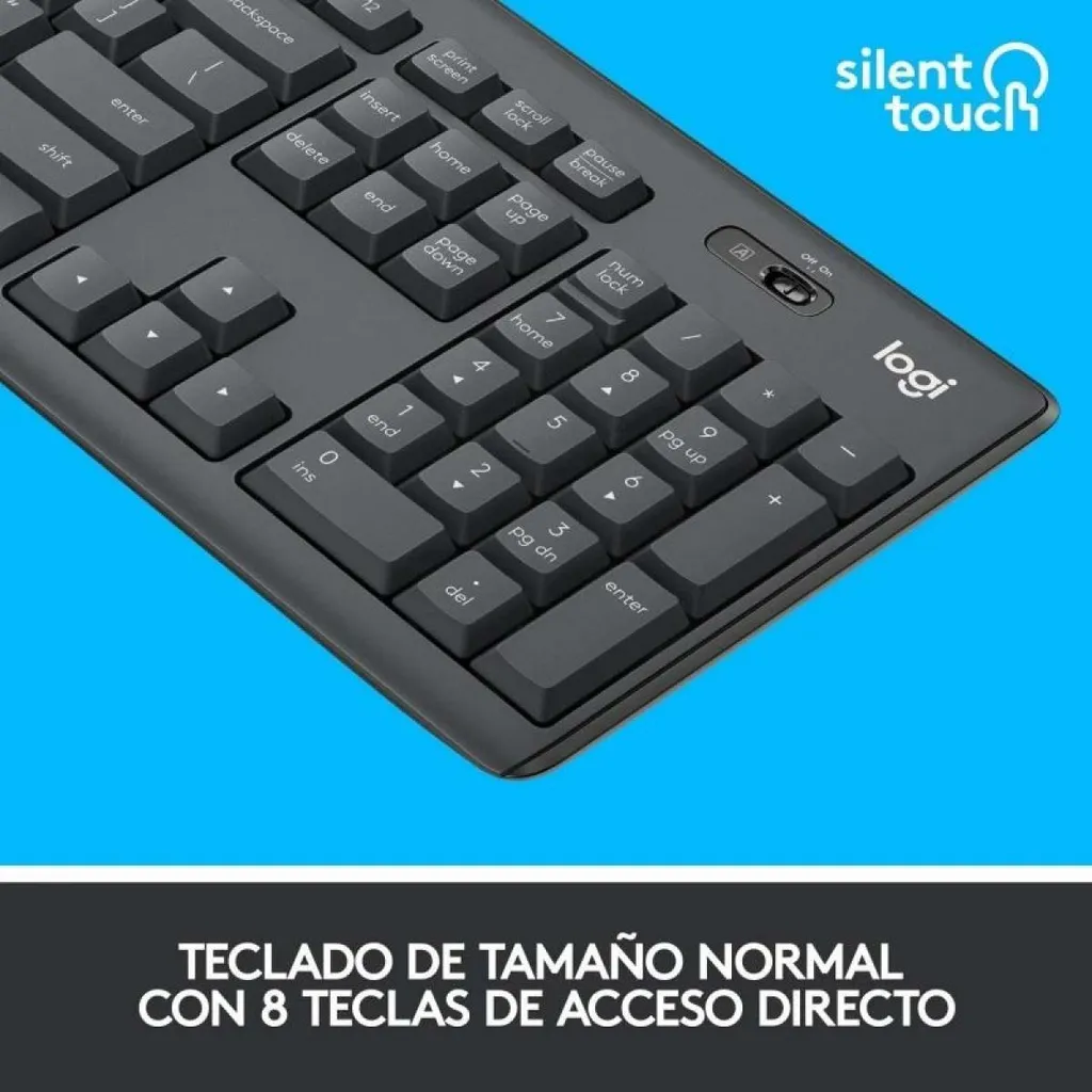 Logitech MK295 Silent Wireless Combo Layout ES - Grigio Grafite - 3