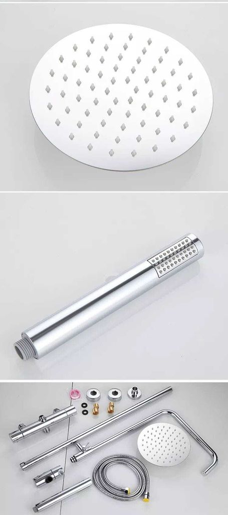 Domotechnika | Duscharmatur Falcade - 80-120 Cm - Chrom - Thermostat - Modernes Design