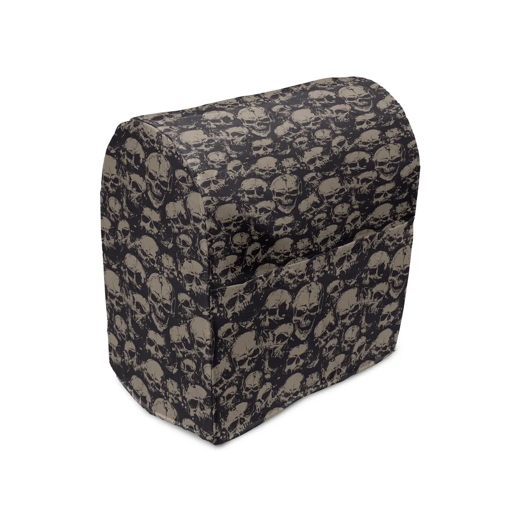 Custodia Elettrodomestici ABAKUHAUS Grunge Skull - Grigio Antracite