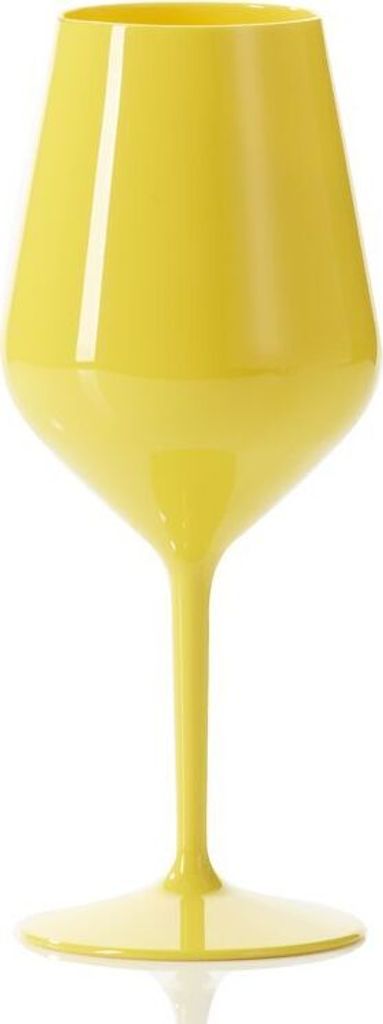 36 Mehrweg Wein Cocktail Gläser Spritz gelb Tritan 470ml Wiederverwendbar unzerbrechlich Kunststoff