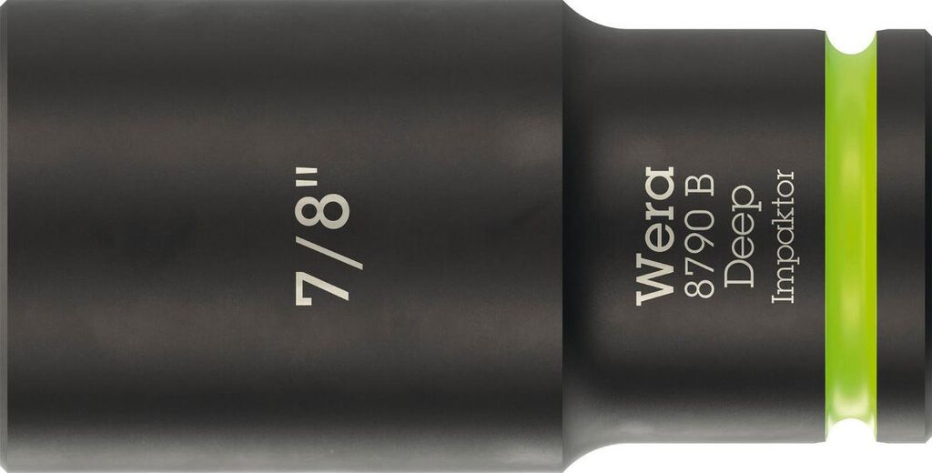 Wera 8790 B Impaktor Deep Steckschlüsseleinsatz mit 3/8 zoll-Antrieb, 7/8 zoll x 63 mm
