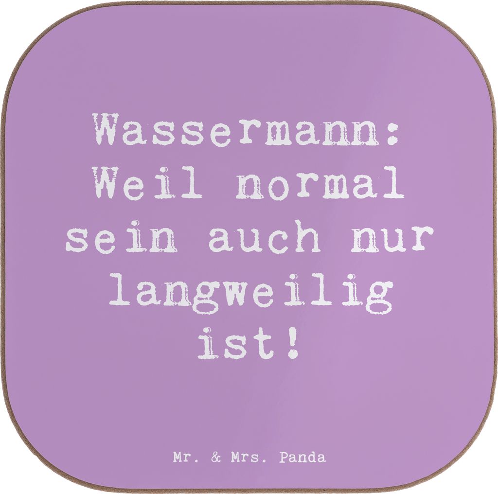 Mr. & Mrs. Panda Untersetzer für Gläser Spruch Wassermann Produktbild 