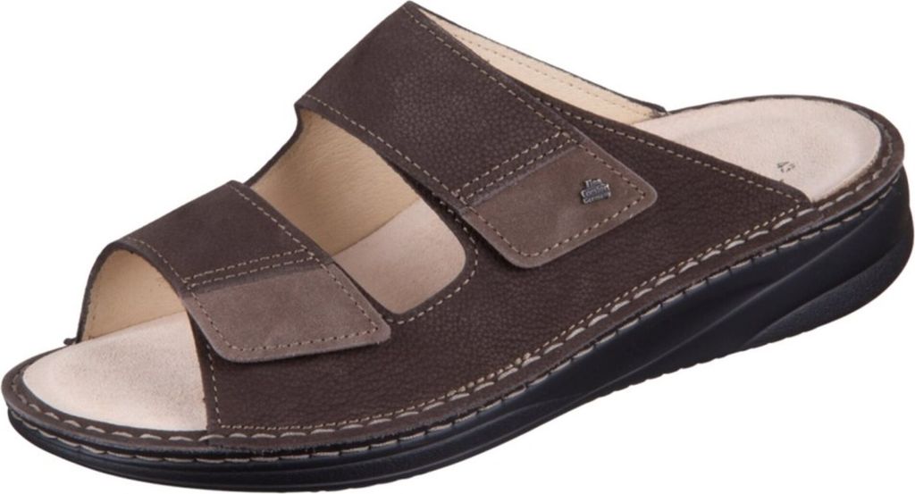 Finn Comfort Psara Nubuk slate oxide Pantolette Braun in Gr. 43