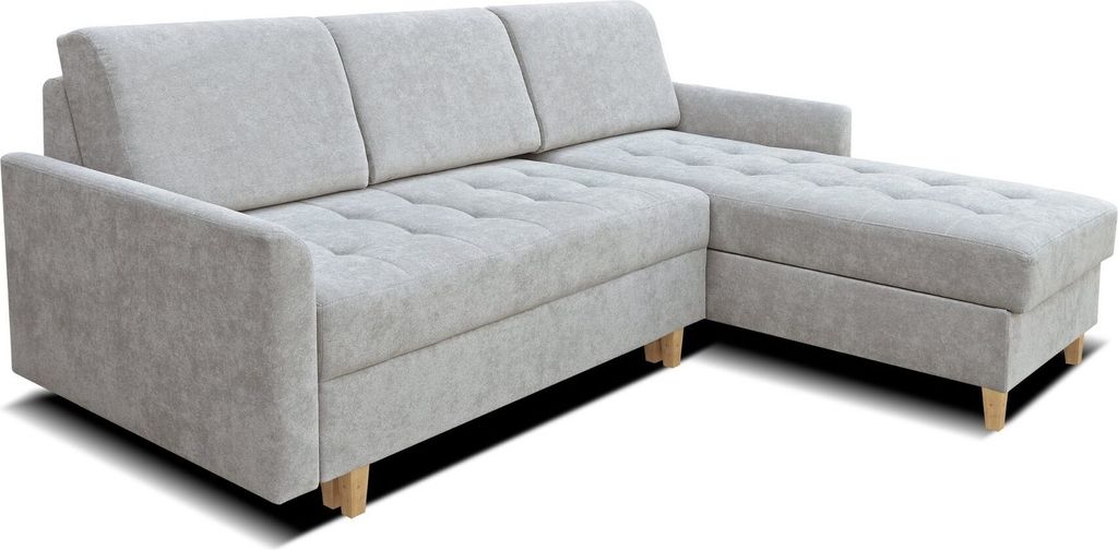 Robin Simi Ecksofa mit Schlaffunktion Bettkasten Verstellbare Rücklehne Sofa L-Form Schlafsofa Freistehende Eckcouch Schlafcouch Wohnzimmermöbel ...