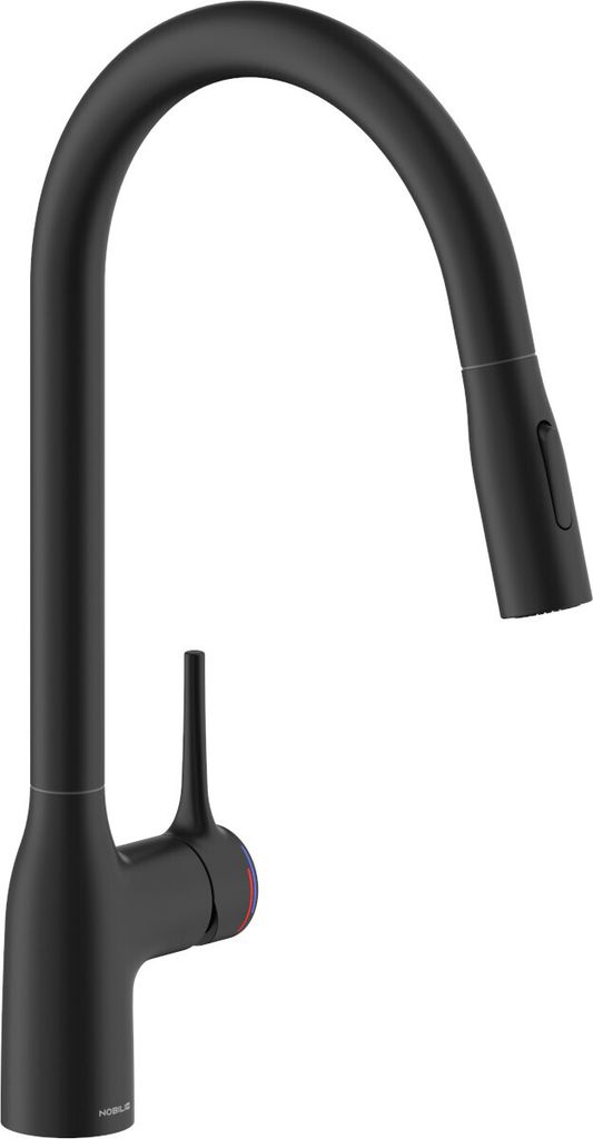 KeraDomo Armatur MANIA SOFT in SCHWARZ mit herausziehbarer Produktbild 