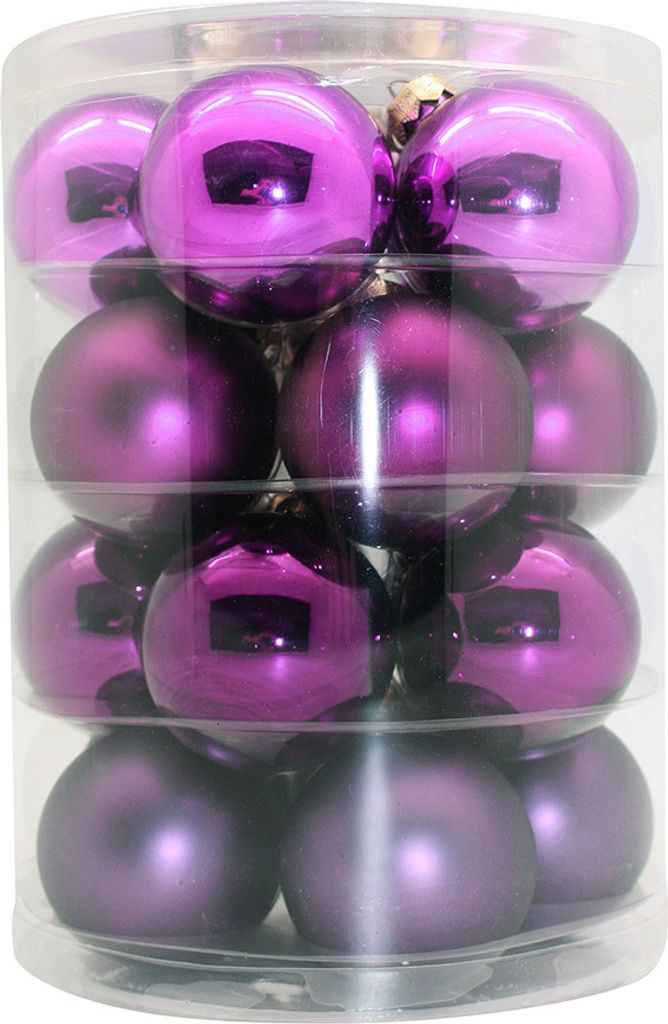 Weihnachtskugeln Glas 6cm, 20 Stück, Farbe:perle - Produktbild 1