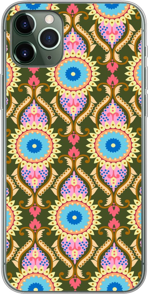 MuchoWow Handyhülle Schutzhülle Hülle für Telefoonhoesje iPhone 11 Pro Max Design - Orient - Retro Silikon Softcase Handy Hülle - Schutz