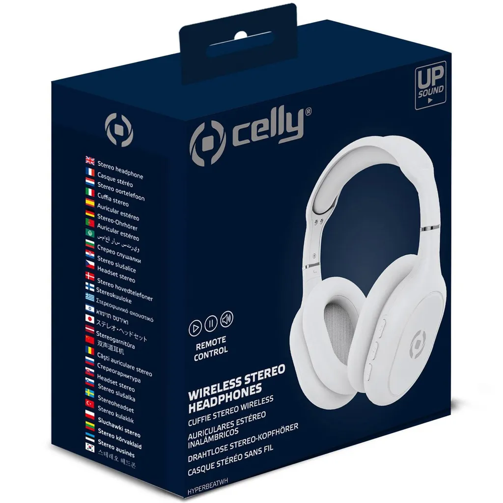 Celly HyperBeat Casque Musique & Bureau - Bluetooth USB-C Blanc
