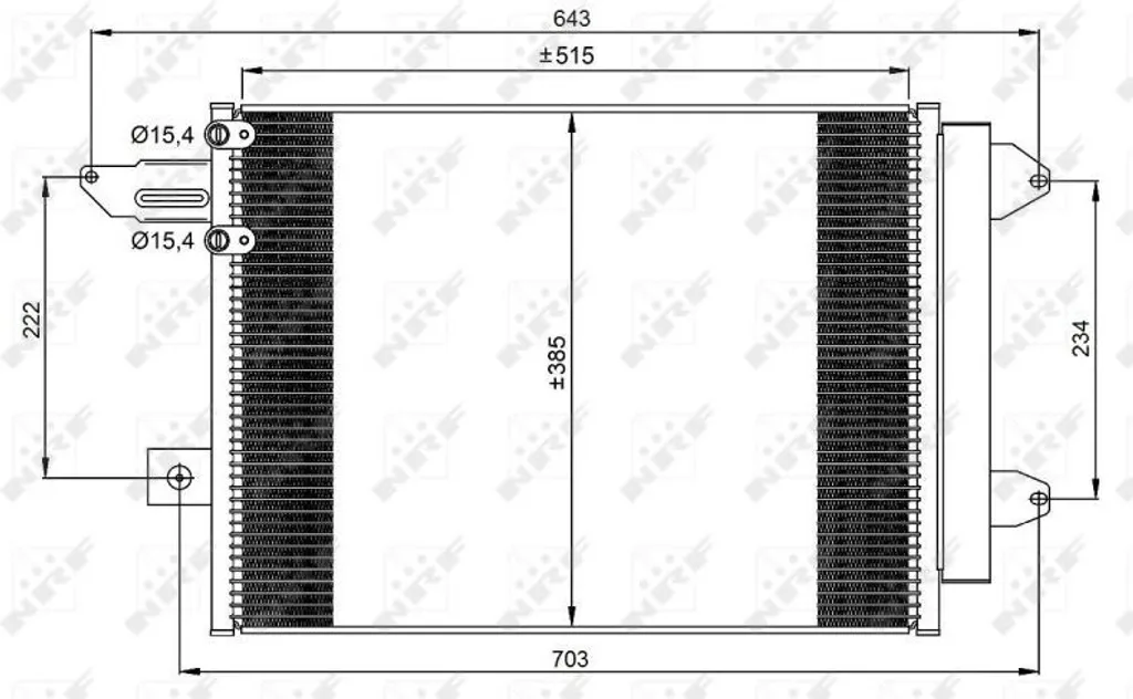 Radiateur de climatisation avec bouteille pour TT 8J - Qualité OE NRF