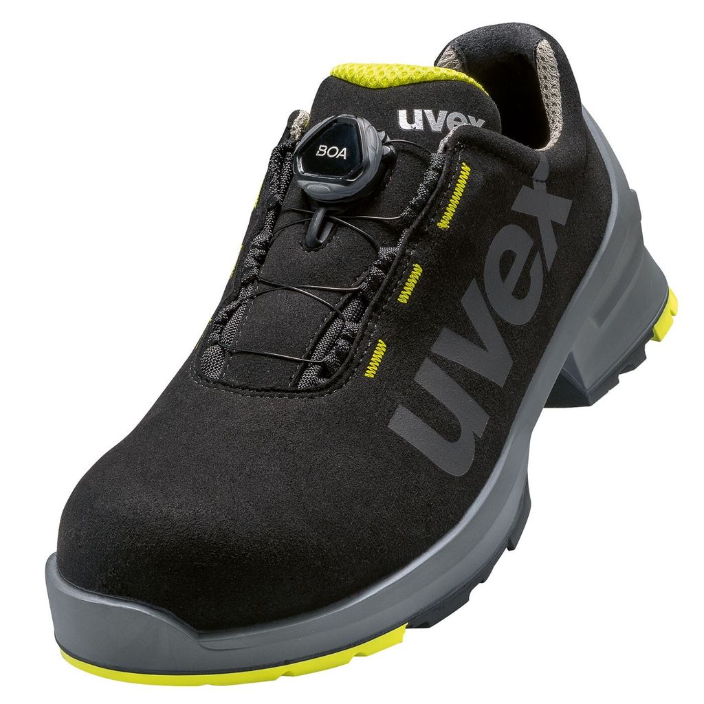 uvex 1 Halbschuhe S2 schwarz, gelb Weite 11 Gr. 39