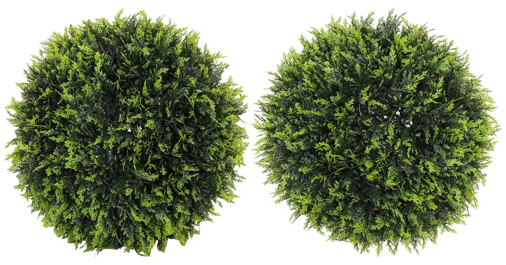 HOMCOM, juego de 2 cedros artificiales, planta de interior Imagen del producto 