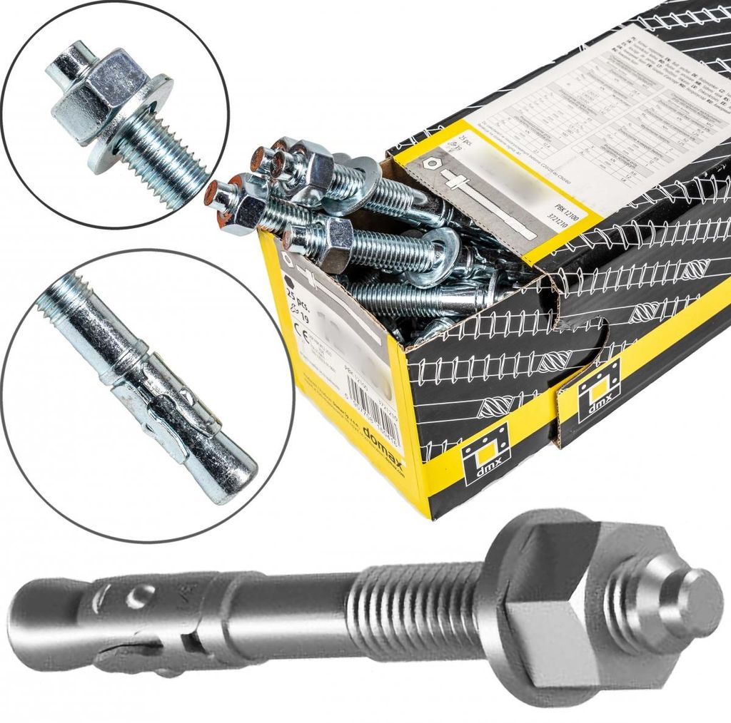 Kotva do betónu 8x75 DOMAX DMX rozperová prstencová 50 ks Obrázok produktu 