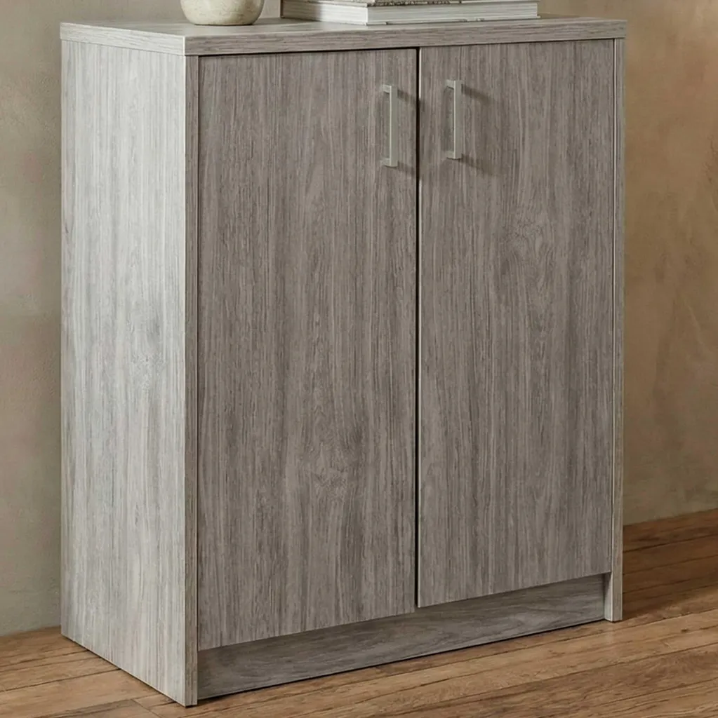 Commode de Chambre Spacio 84cm Chêne Gris - Solution Rangement Vêtements