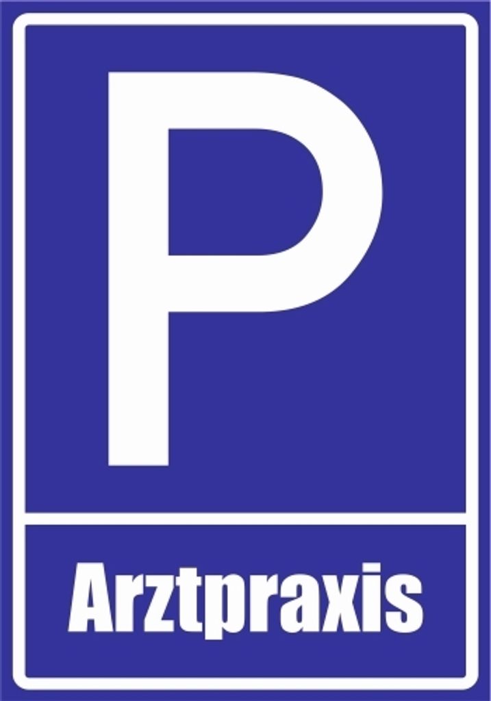 Kiwistar - Parkplatzschild - Aufkleber - Arztpraxis - 30 x 21cm